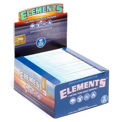 ELEMENTS ULTRA KING SIZE CIGARETTE ROLLING PAPERS 50CT/PACK